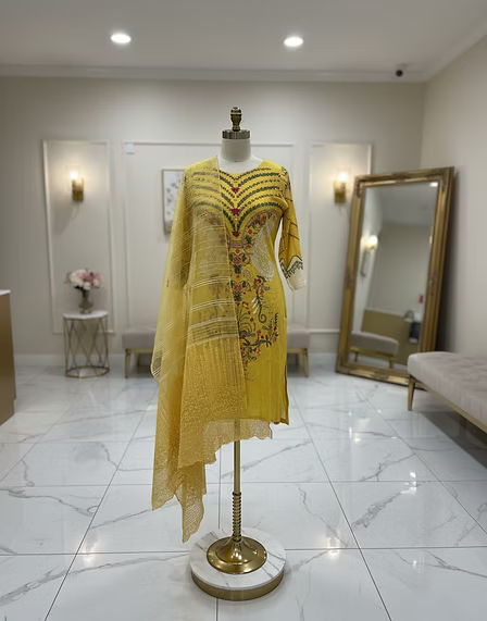 Sunshine Yellow Embroidered Kurta Set