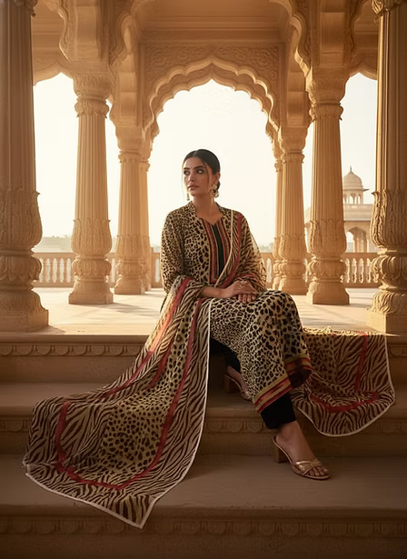 Wild Safari Cotton Kurta Set SKU