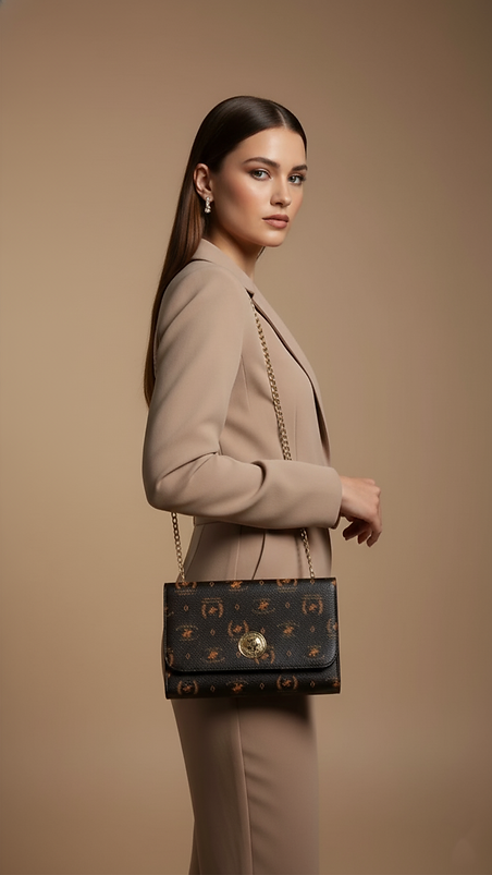 Prestige Monogram Chain Shoulder Bag