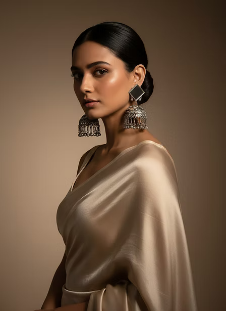 Royal Reflection Oxidized Jhumkas