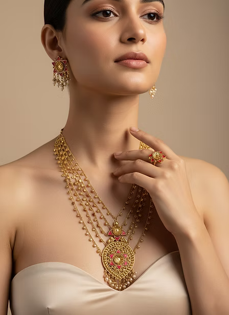 Rani Haar Multi-Layered Necklace Set