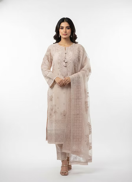 Ivory Blush Hand-Embroidered Luxury Suit