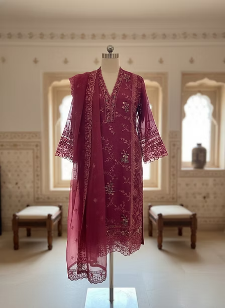 Rosewood Luxe Embroidered Three-Piece