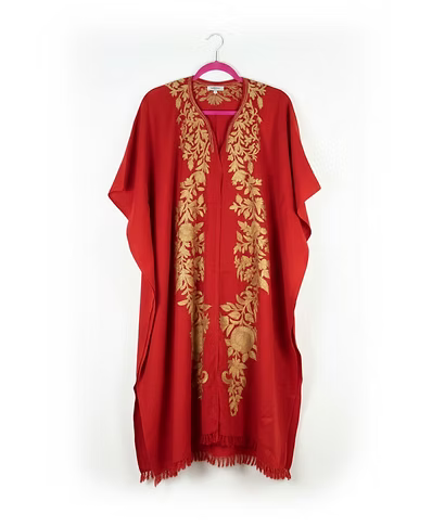 Red Embroidered Kaftan