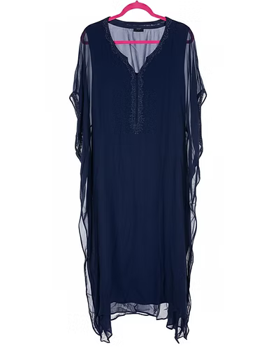 Elegant Navy Kaftan Dress