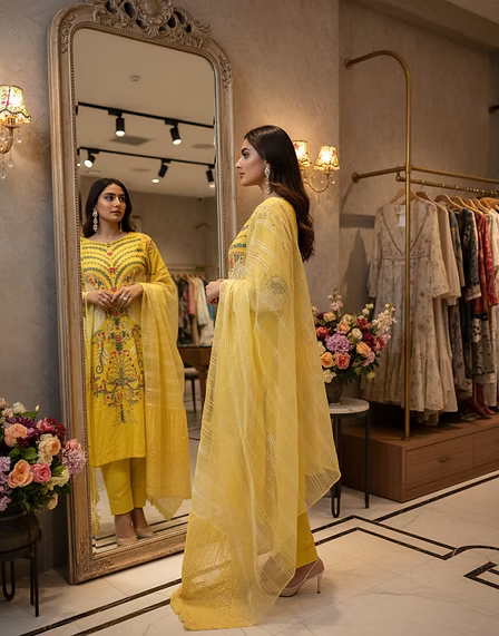 Sunshine Yellow Embroidered Kurta Set