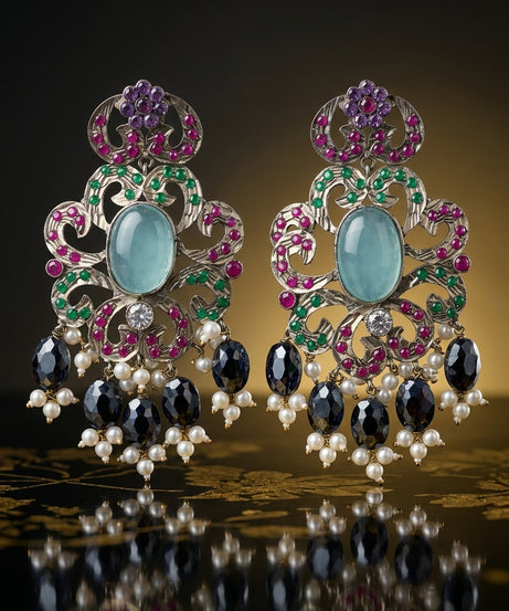 Multi-Color Meenakari Statement Earrings