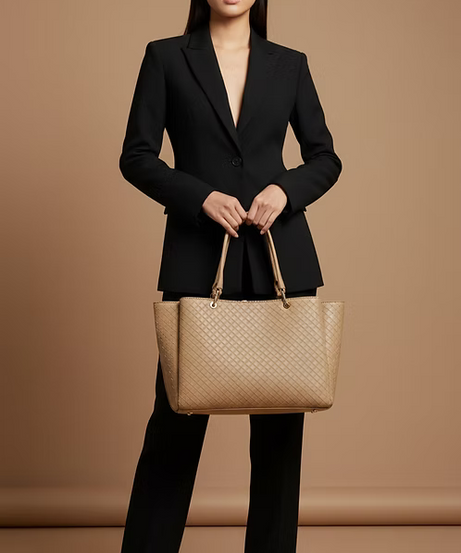 The Sorelle Structured Weave Handbag