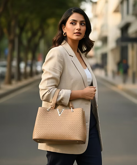 The Sorelle Structured Weave Handbag